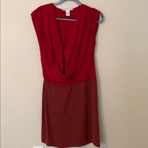 Diane Von Furstenberg, two toned red dress
